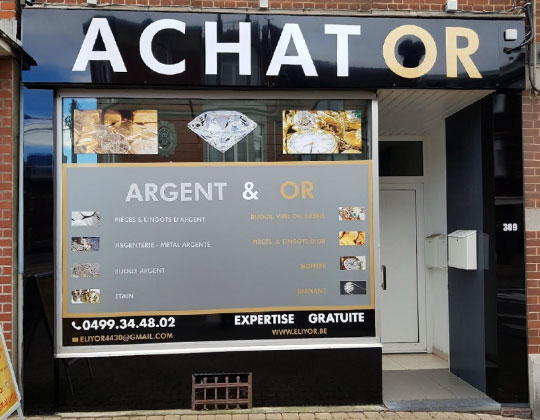 vitrine de la boutique d achat or a liege